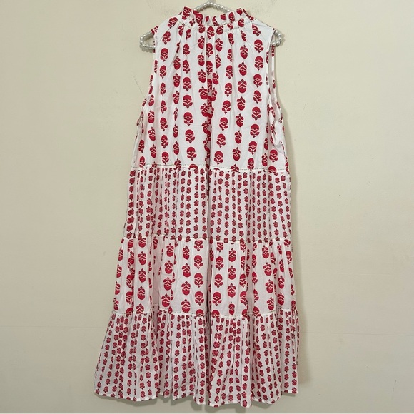 Philosophy Tiered Patterned Res & White Sleeveless Boho Dress SIZE 2X - Picture 5 of 5